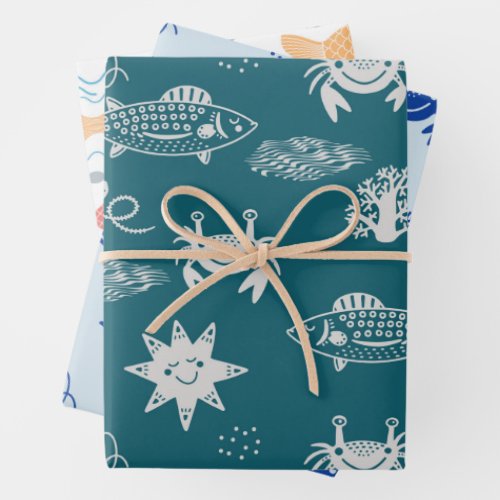 Fish 2 Series Wrapping Paper Sheets