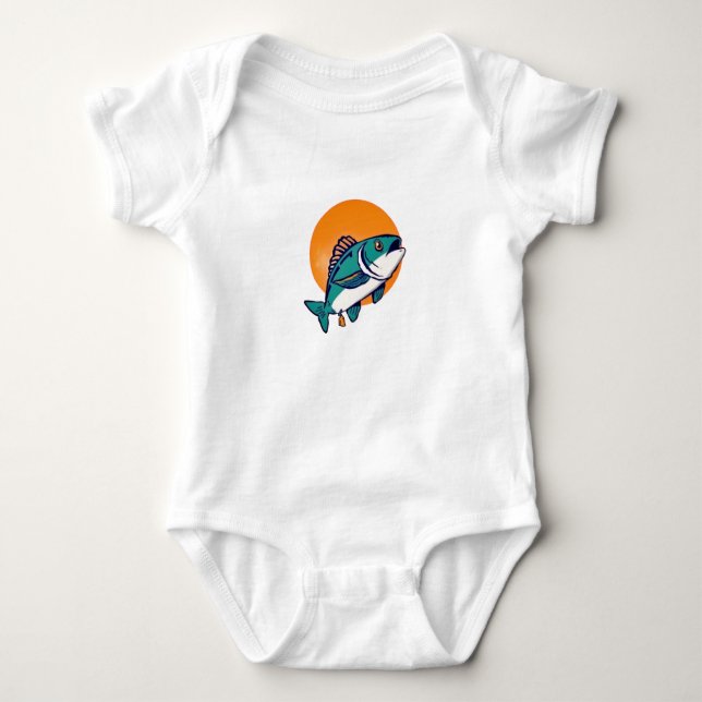 Fish Adventure Baby Bodysuit (Front)