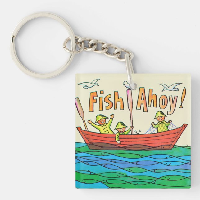 Fish Ahoy! Keychain (Front)