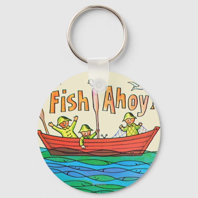 Fish Ahoy! Keychain (Front)