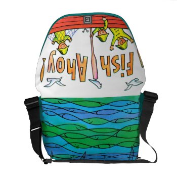 Fish Ahoy! Messenger Bag by PostKids at Zazzle