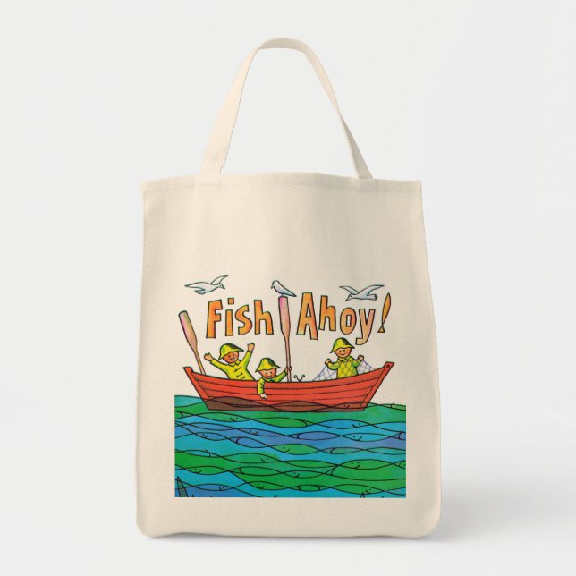 Fish Ahoy! Tote Bag (Front)