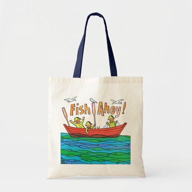 Fish Ahoy! Tote Bag (Front)