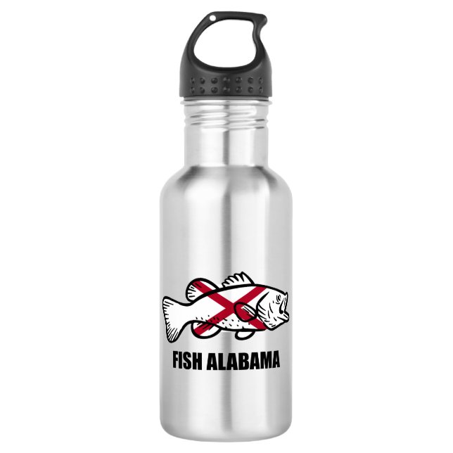 Fish Alabama Stainless Steel Water Bottle (Front)