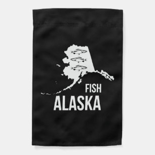 Fish Alaska Fishing design Garden Flag