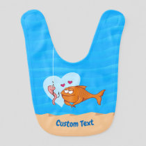 Fish and Bait in Love Baby Bib