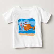 Fish and Bait in Love Baby T-Shirt