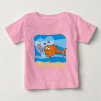 Fish and Bait in Love Baby T-Shirt