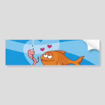 Fish and Bait in Love Bumper Sticker