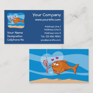 Fish and Bait in Love Business Card