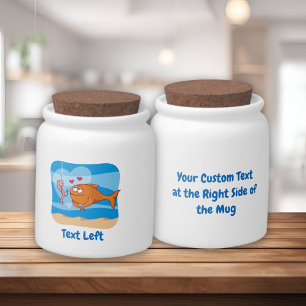 Fish and Bait in Love Candy Jar