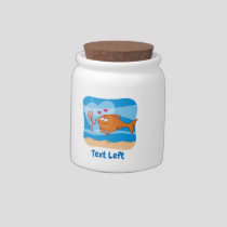 Fish and Bait in Love Candy Jar