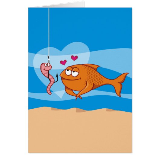 Fish and Bait in Love Cards (Front)