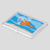 Fish and Bait in Love Case For Business Cards