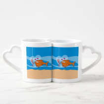 Fish and Bait in Love Coffee Mug Set