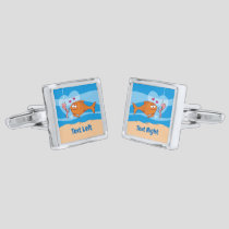 Fish and Bait in Love Cufflinks