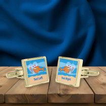 Fish and Bait in Love Cufflinks