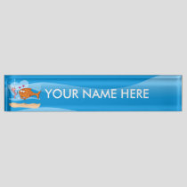 Fish and Bait in Love Desk Name Plate