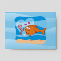 Fish and Bait in Love Envelope