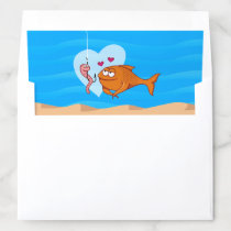 Fish and Bait in Love Envelope Liner