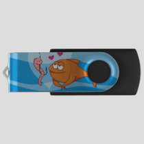 Fish and Bait in Love Flash Drive