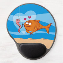 Fish and Bait in Love Gel Mouse Pad