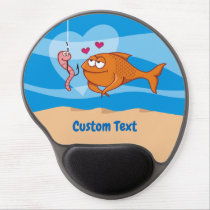 Fish and Bait in Love Gel Mouse Pad