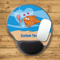 Fish and Bait in Love Gel Mouse Pad