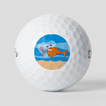 Fish and Bait in Love Golf Balls