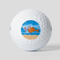 Fish and Bait in Love Golf Balls