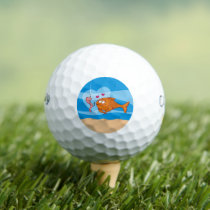 Fish and Bait in Love Golf Balls