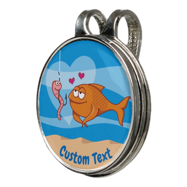 Fish and Bait in Love Golf Hat Clip (3/4)