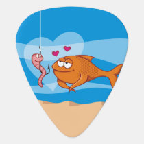 Fish and Bait in Love Guitar Pick