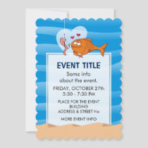 Fish and Bait in Love Invitation