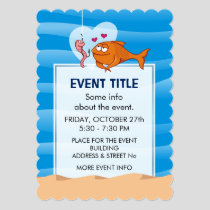 Fish and Bait in Love Invitation