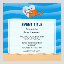 Fish and Bait in Love Invitation
