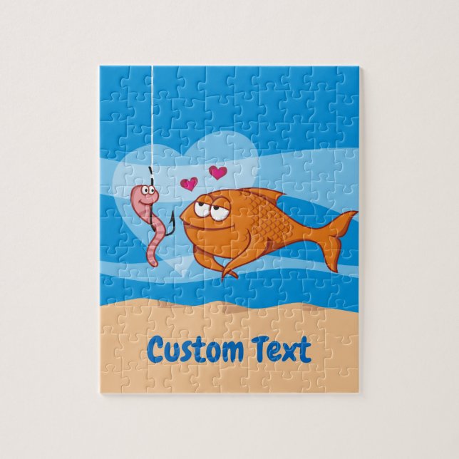 Fish and Bait in Love Jigsaw Puzzle (Vertical)