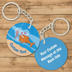 Fish and Bait in Love Keychain