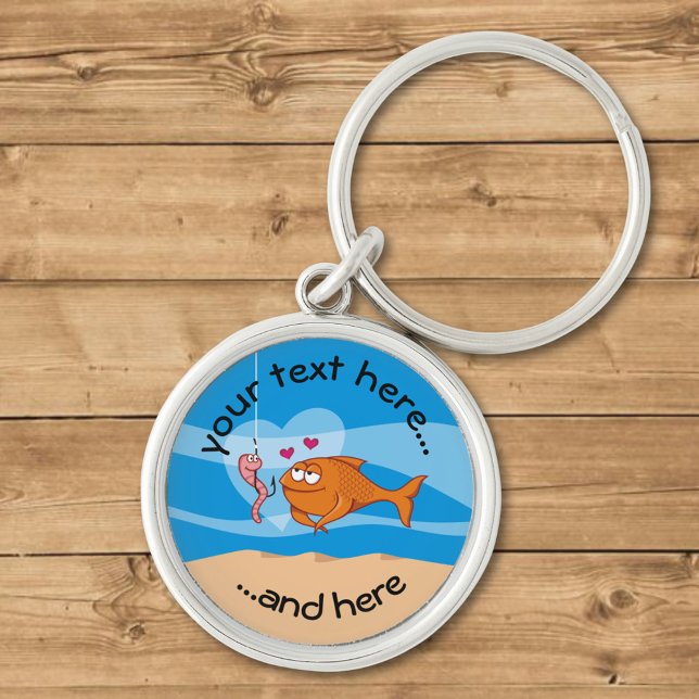 Fish and Bait in Love Keychain (Creator Uploaded)