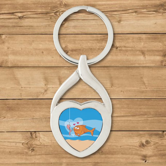 Fish and Bait in Love Keychain (Creator Uploaded)