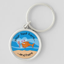 Fish and Bait in Love Keychain