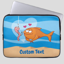 Fish and Bait in Love Laptop Sleeve