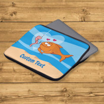 Fish and Bait in Love Laptop Sleeve