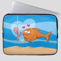 Fish and Bait in Love Laptop Sleeve