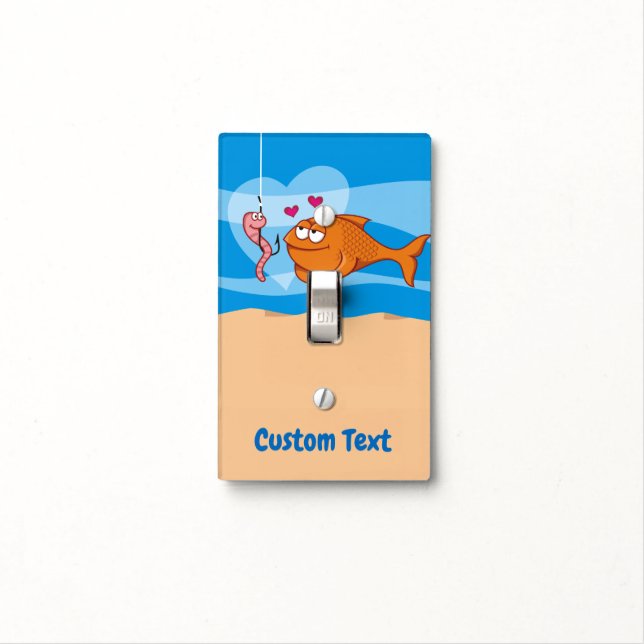 Fish and Bait in Love Light Switch Cover (In Situ)