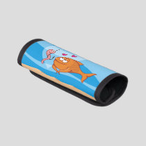 Fish and Bait in Love Luggage Handle Wrap