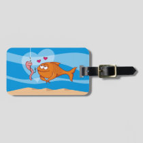 Fish and Bait in Love Luggage Tag