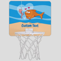 Fish and Bait in Love Mini Basketball Hoop