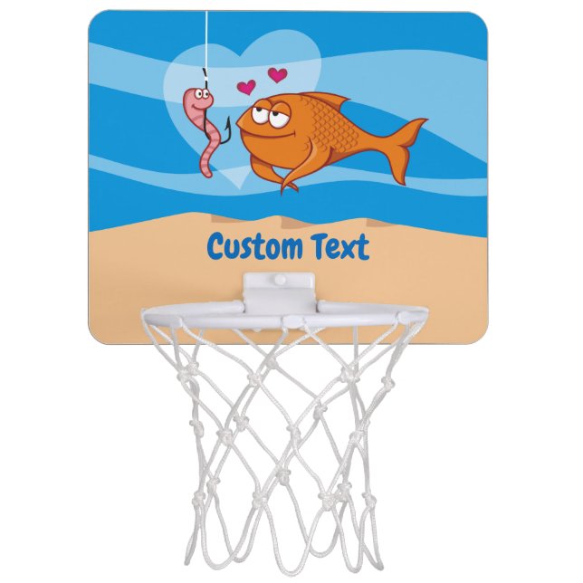 Fish and Bait in Love Mini Basketball Hoop (Front)