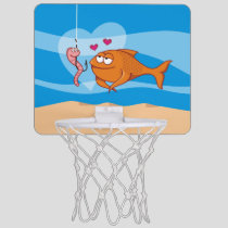 Fish and Bait in Love Mini Basketball Hoop